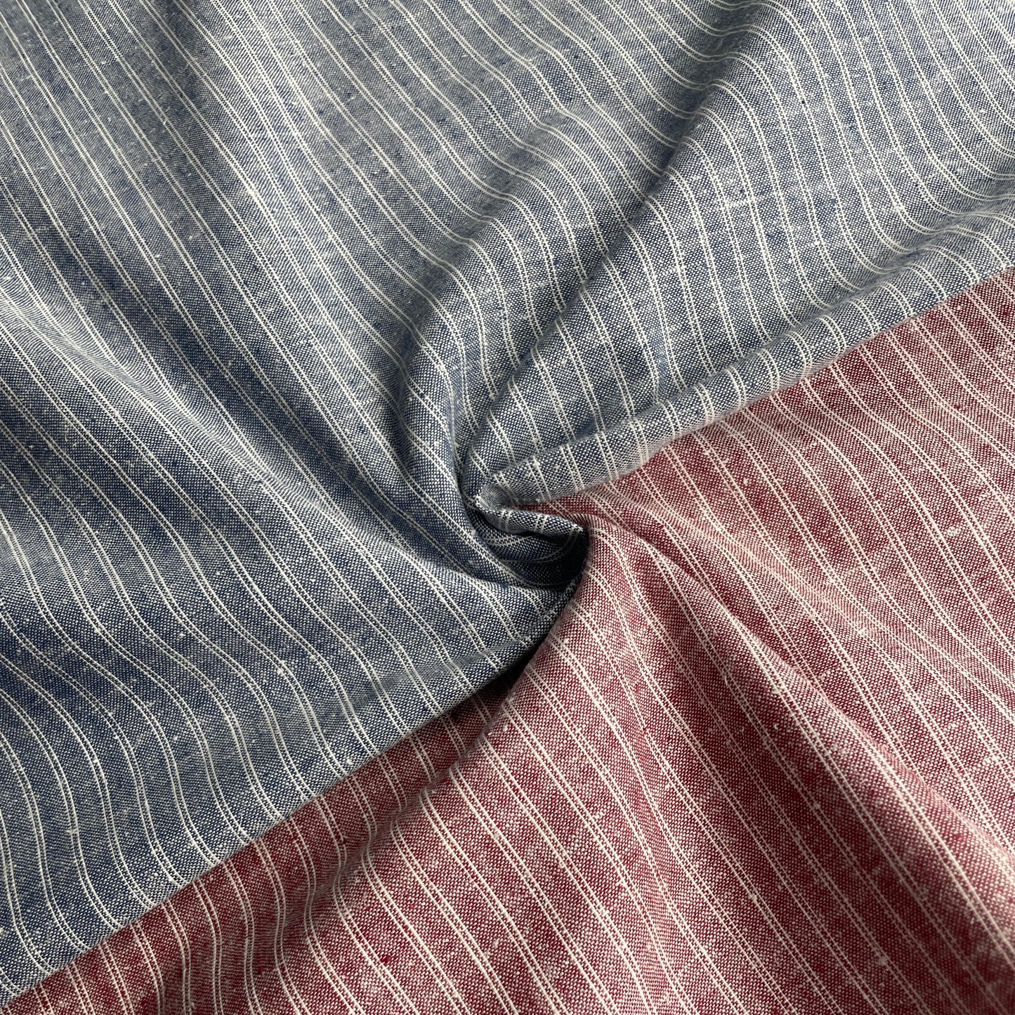 Linen Cotton Striped Woven Fabric | Soft Breathable Material for Sewing, DIY Crafts, and Apparel