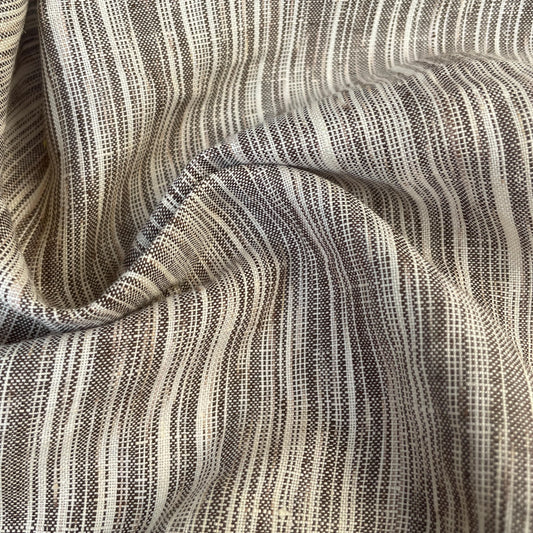 100% Linen Lightweight Tiger Striped Patterned Linen Voile by the Yard - Soft and Breathable Fabric for Sewing, Crafts, and Dressmaking