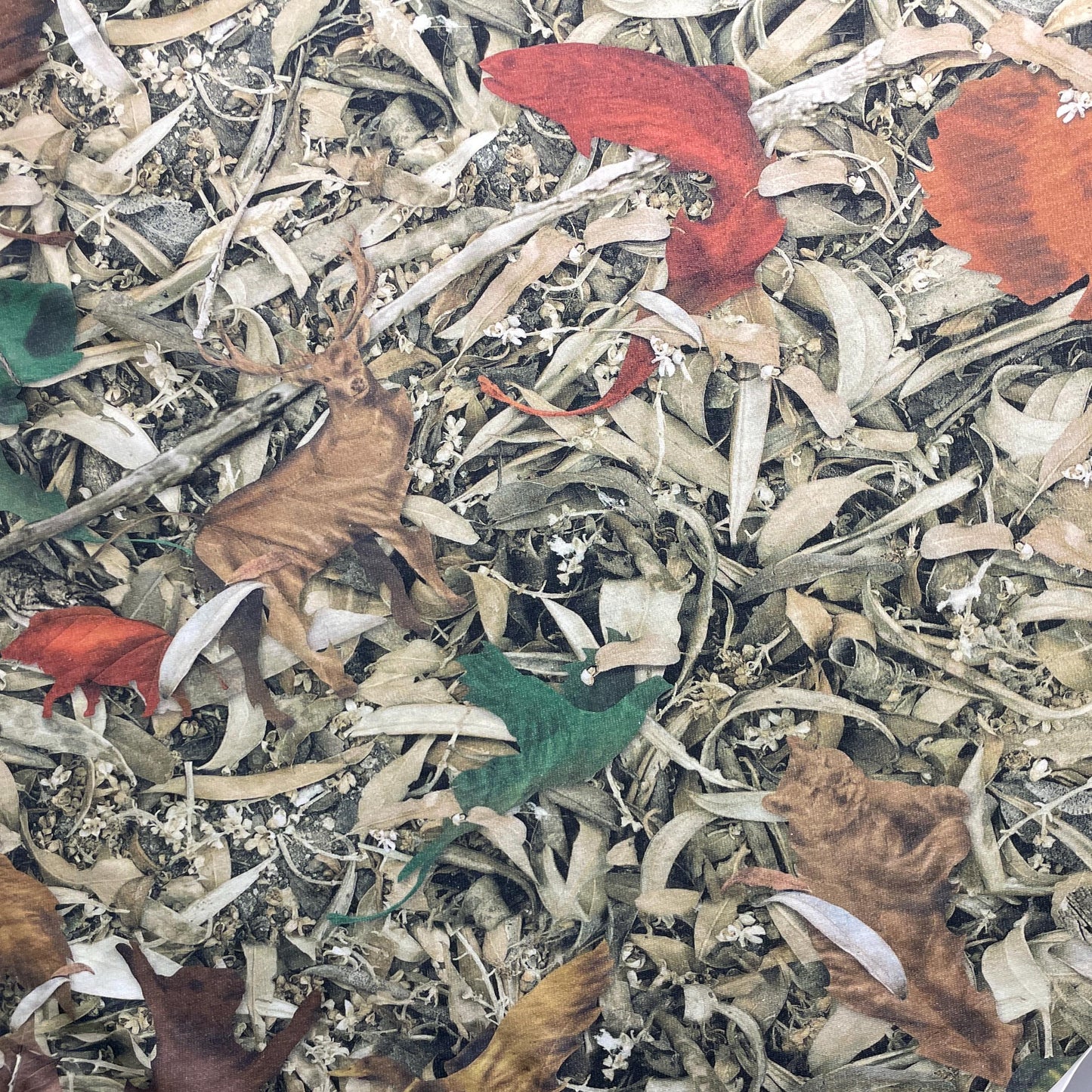 Cotton Fleece Animal Camoflauge 350 GSM French Terry Heavy Sweatshirt Fabric By The Yard