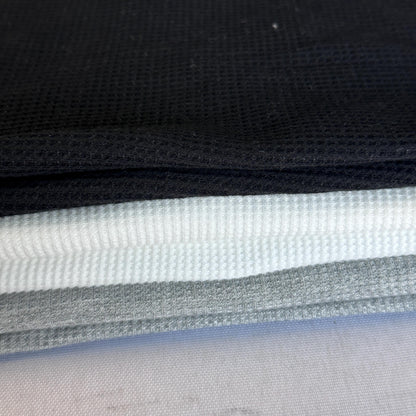 Cotton Baby Thermal Fabric – 9 oz | Soft Waffle Knit 5% Spandex by the Yard
