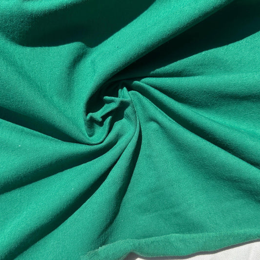 100% Cotton Jersey Kelly Green Knit Medium-Heavy Weight Eco-Friendly Fabric By The Yard 60"