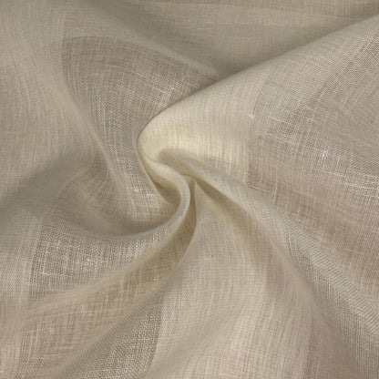 100% Linen Lightweight Checkered Fabric by the Yard -4 oz Apparel & Curtain Fabric, Soft and Breathable