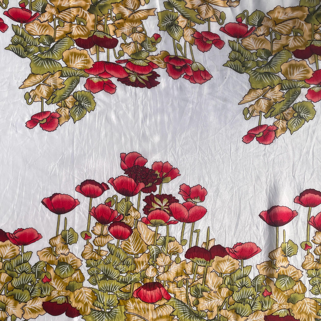 100% Cupro Georgette Japanese Lightweight Earthy flower Silk-like Fabric by the Yard - Luxury Material for Sewing, Dressmaking, and Crafts