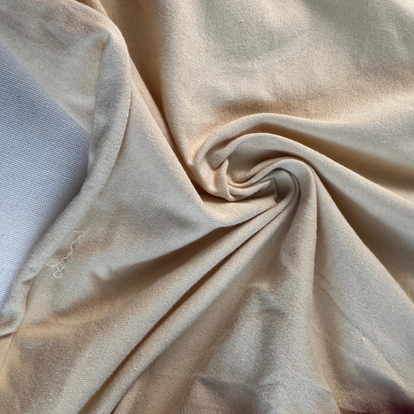 Cream Cotton Jersey Spandex 10 oz Medium Weight Eco-Friendly Sustainable Fabric By the Yard