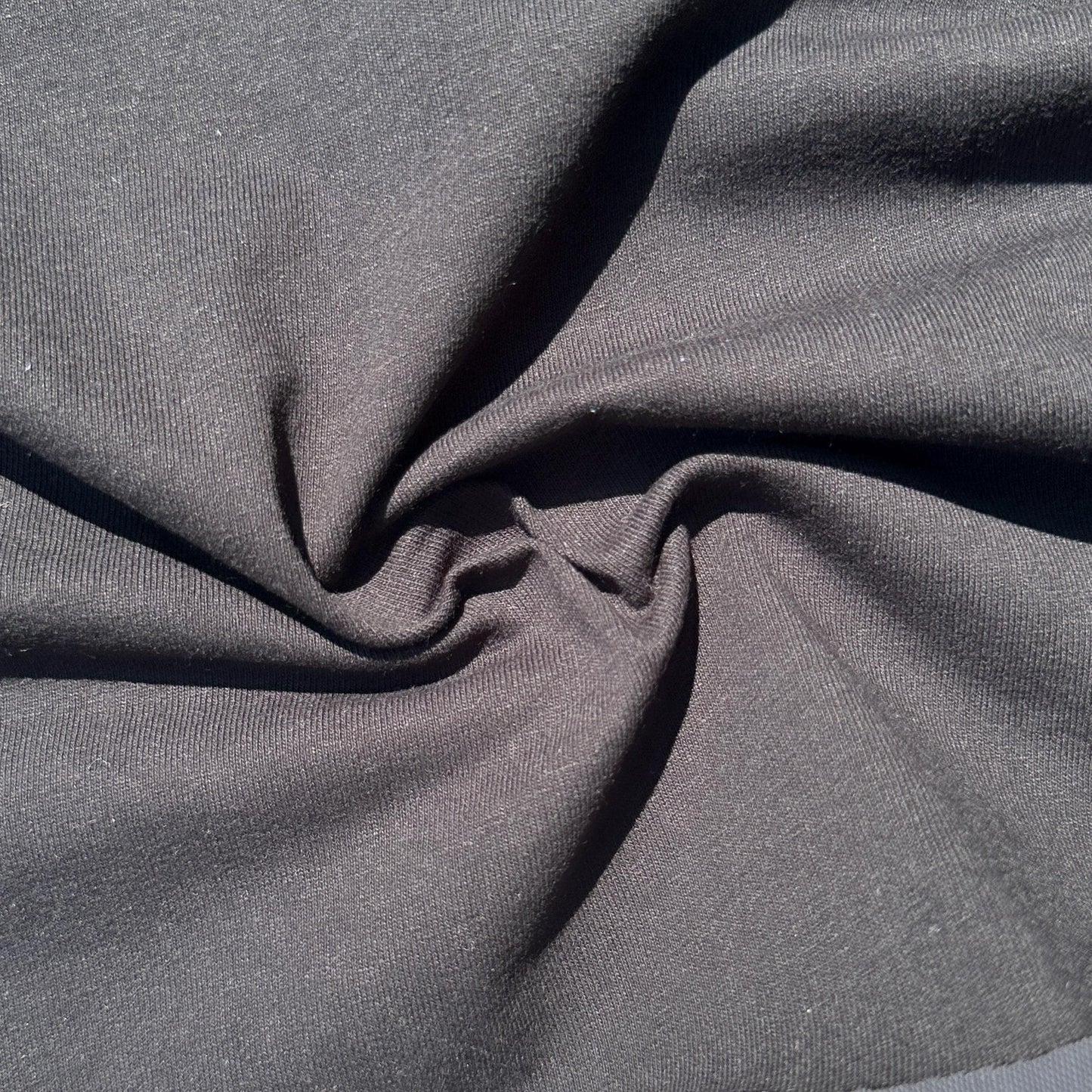 100% Cotton Jersey Charcoal Gray Knit Medium-Heavy Weight Eco-Friendly Fabric By The Yard 60"