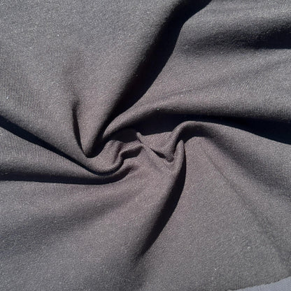 100% Cotton Jersey Charcoal Gray Knit Medium-Heavy Weight Eco-Friendly Fabric By The Yard 60"