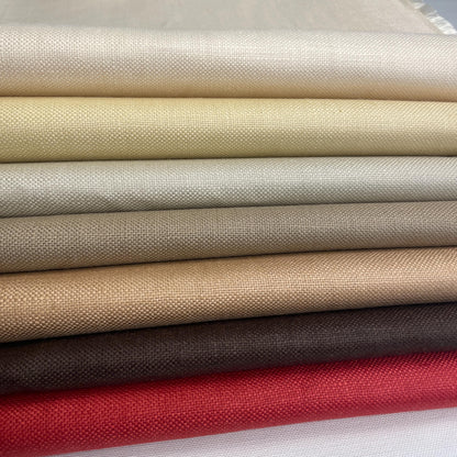100% Italian Linen Canvas Fabric by the Yard | 8oz Laminated Back 60” Upholstery Material