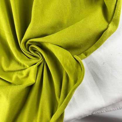 Moss Green Cotton Jersey Spandex 10 oz Medium Weight Eco-Friendly Sustainable Fabric By the Yard