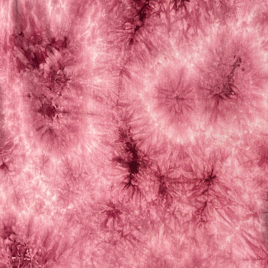 Bamboo Spandex Jersey Knit Burgundy Red & White Cloud Tie Dye Splash 60" Eco-Friendly Sustainable Fabric By The Yard