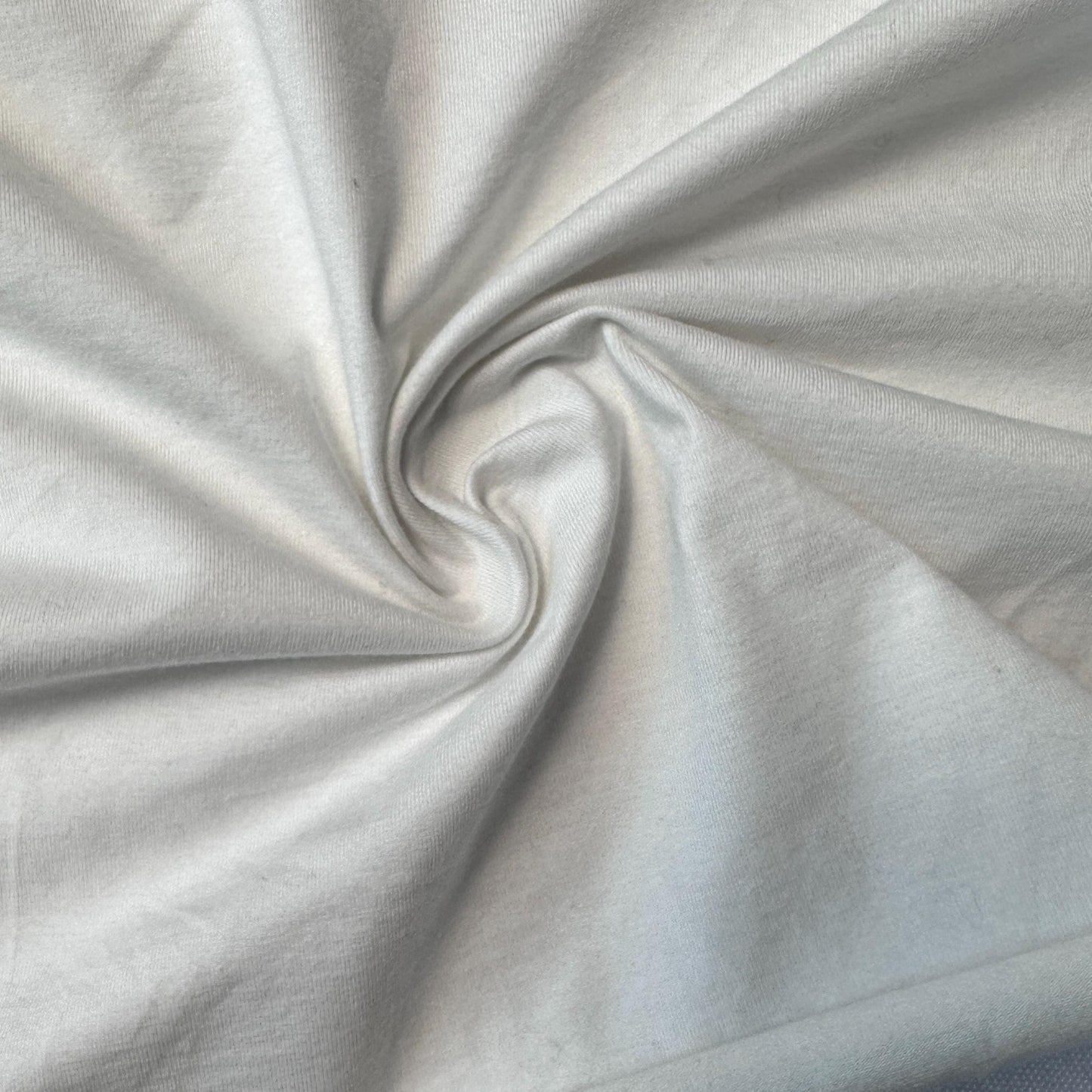 White Cotton Jersey Spandex 10 oz Medium Weight Eco-Friendly Sustainable Fabric By the Yard