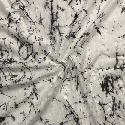 100% Linen Jersey Knit Fabric by the Yard | 60” Japanese Pattern with Holes, Eco-Friendly Material