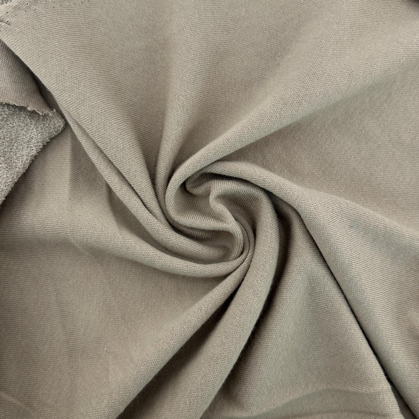 Lightweight Beige French Terry  12 Oz French Terry Sweatshirt Fabric By The Yard