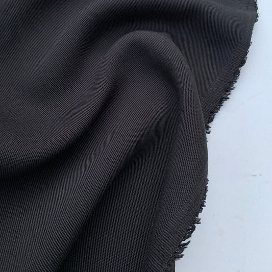 Black 100% Rayon Lyocell Twill Medium Weight 58" Woven Fabric By the Yard 60"