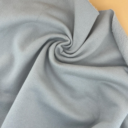 Organic Gray Cotton Fleece Medium Weight | 350 GSM/ 12 OZ Knit Sweatshirt Fabric By The Yard