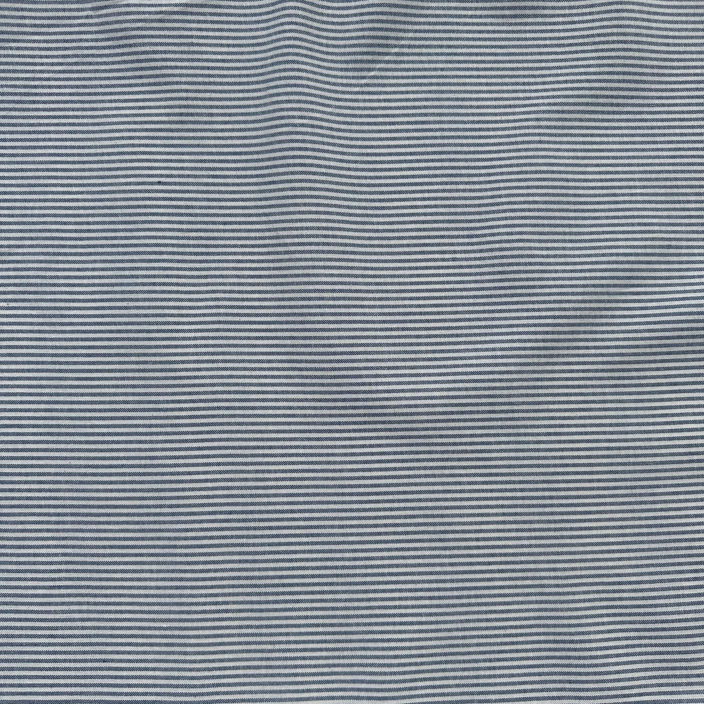 Cotton Oxford Striped Blue Woven Fabric | Soft Breathable Material for Sewing, DIY Crafts, Apparel and Clothing