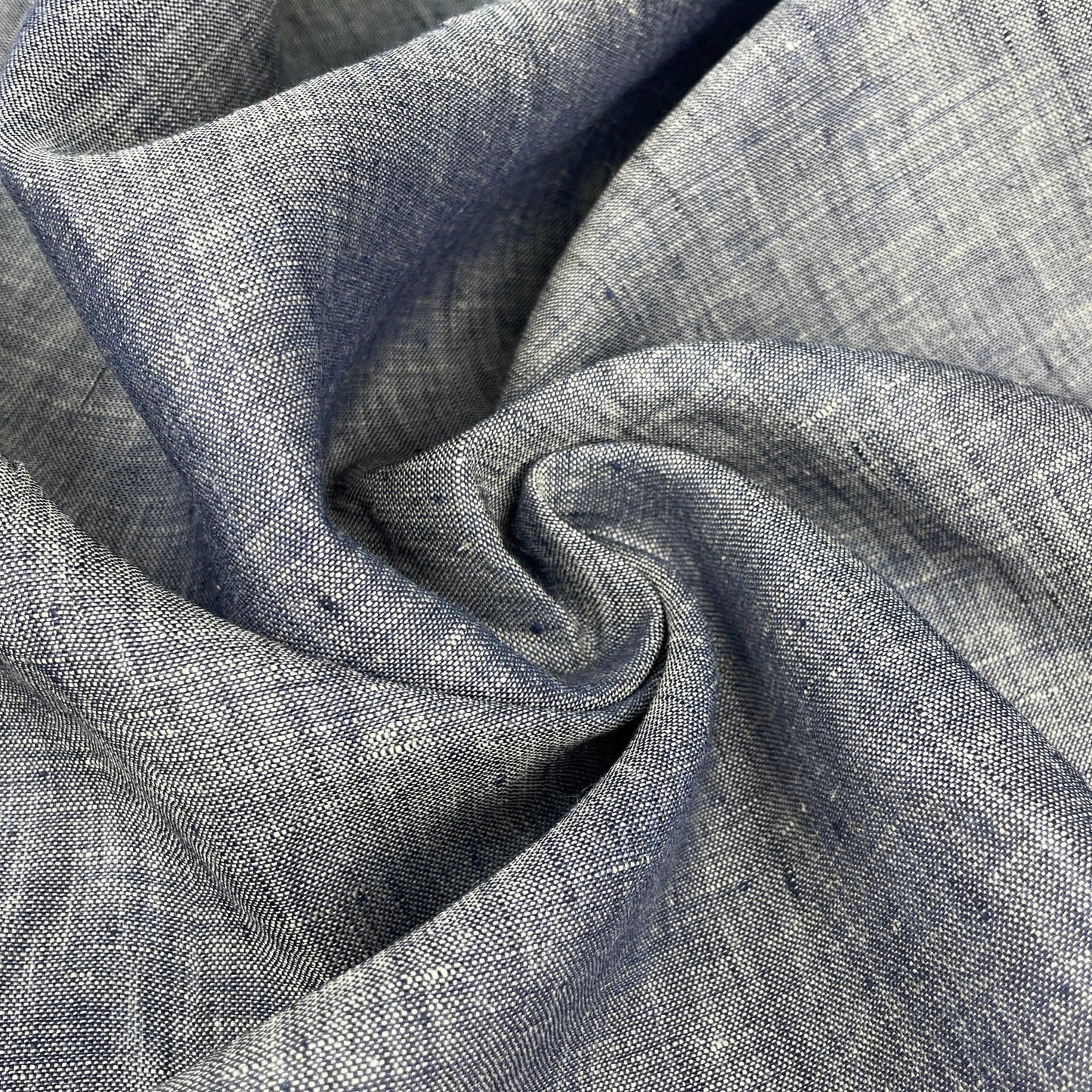 Linen Blue Denim Color Fabric by the Yard | 60 Inch 6oz Material for Sewing, Apparel & DIY Projects