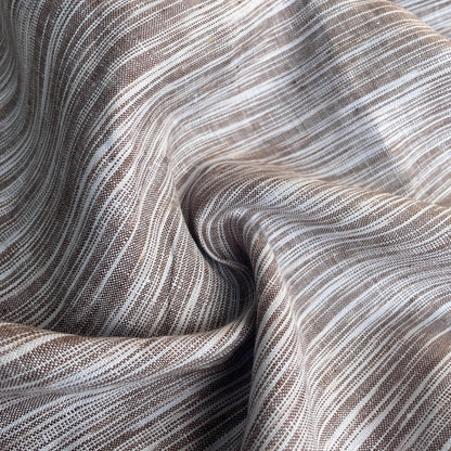 100% Linen Lightweight Tiger Striped Patterned Linen Voile by the Yard - Soft and Breathable Fabric for Sewing, Crafts, and Dressmaking