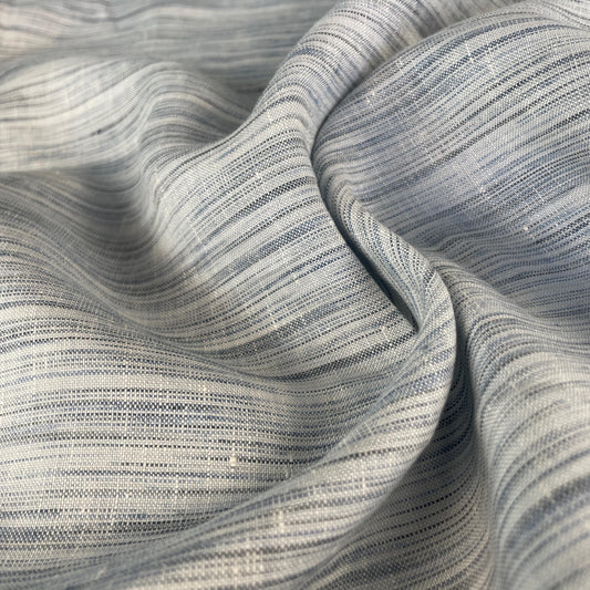 100% Linen Lightweight Tiger Striped Patterned Linen Voile by the Yard - Soft and Breathable Fabric for Sewing, Crafts, and Dressmaking