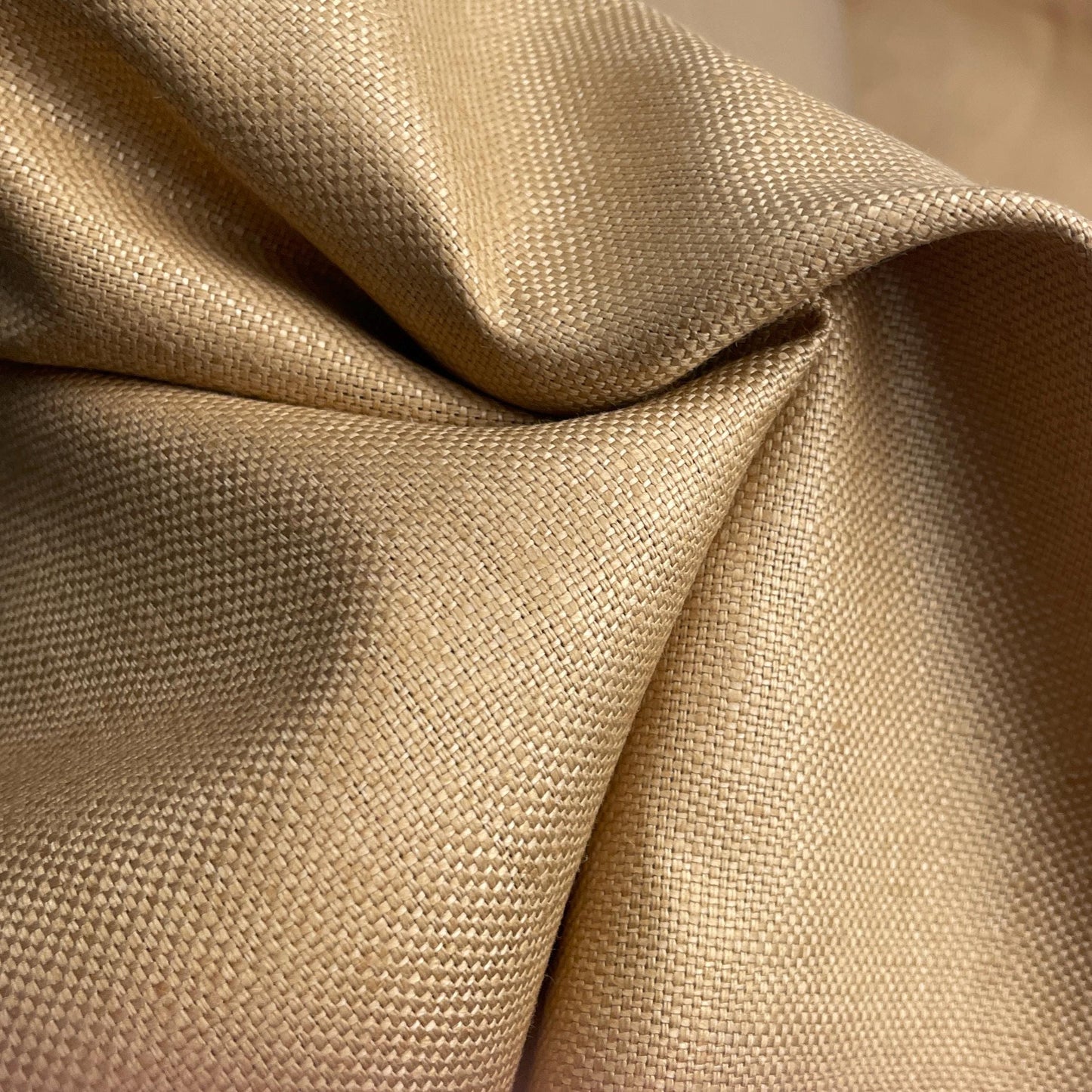 100% Italian Linen Canvas Fabric by the Yard | 8oz Laminated Back 60” Upholstery Material