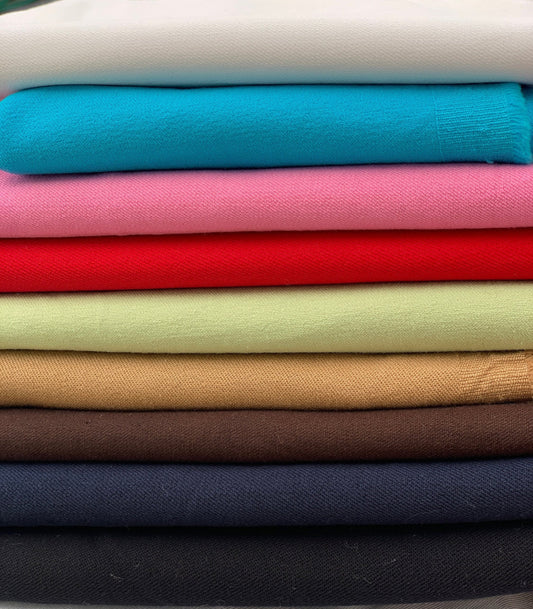 Pima Cotton Twill Spandex Fabric By the Yard