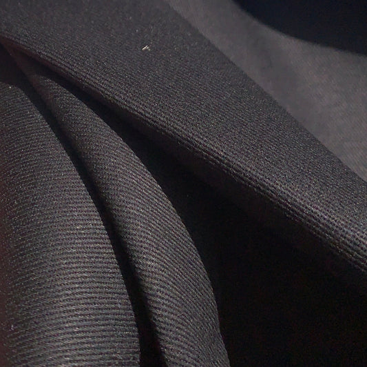 100% Cotton Twill Woven Black Fabric By the Yard 60"