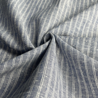 Linen Cotton Striped Woven Fabric | Soft Breathable Material for Sewing, DIY Crafts, and Apparel