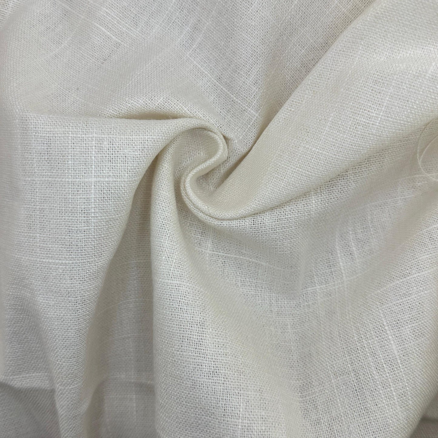 Cotton Linen Blend Cream Medium Weight Apparel Upholstery Fabric By The Yard 9 Oz