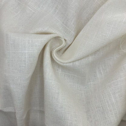 Cotton Linen Blend Cream Medium Weight Apparel Upholstery Fabric By The Yard 9 Oz