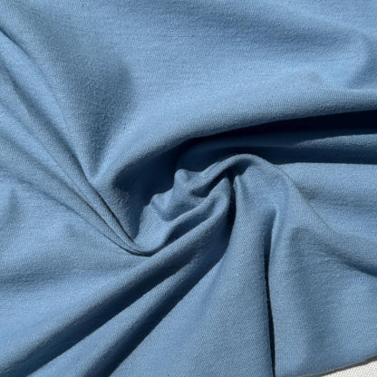 100% Cotton Jersey Light Baby Blue Knit Medium-Heavy Weight Eco-Friendly Fabric By The Yard 60"