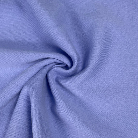 Cotton Fleece Riptide With Matching Rib Medium Weight | 400 GSM/ 12 OZ Knit Sweatshirt Fabric By The Yard