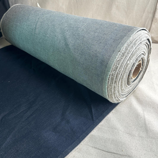 Selvedge Japanese Workwear Blue Denim | Woven Fabric by the Yard | Blue 460 GSM/13 oz Denim | Textured Indigo for Jeans, Jackets & Shirts