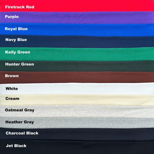 Heavy Cotton French Terry Knit With Matching Jersey and Rib | 450 GSM/22 Oz French Terry Heavy Sweatshirt Fabric By The Yard