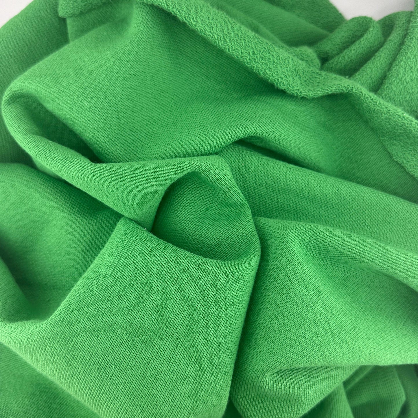 Cotton Waffle Thermal Fabric – Lawn Green 9 oz | Soft Jersey Waffle Thermal 5% Spandex by the Yard