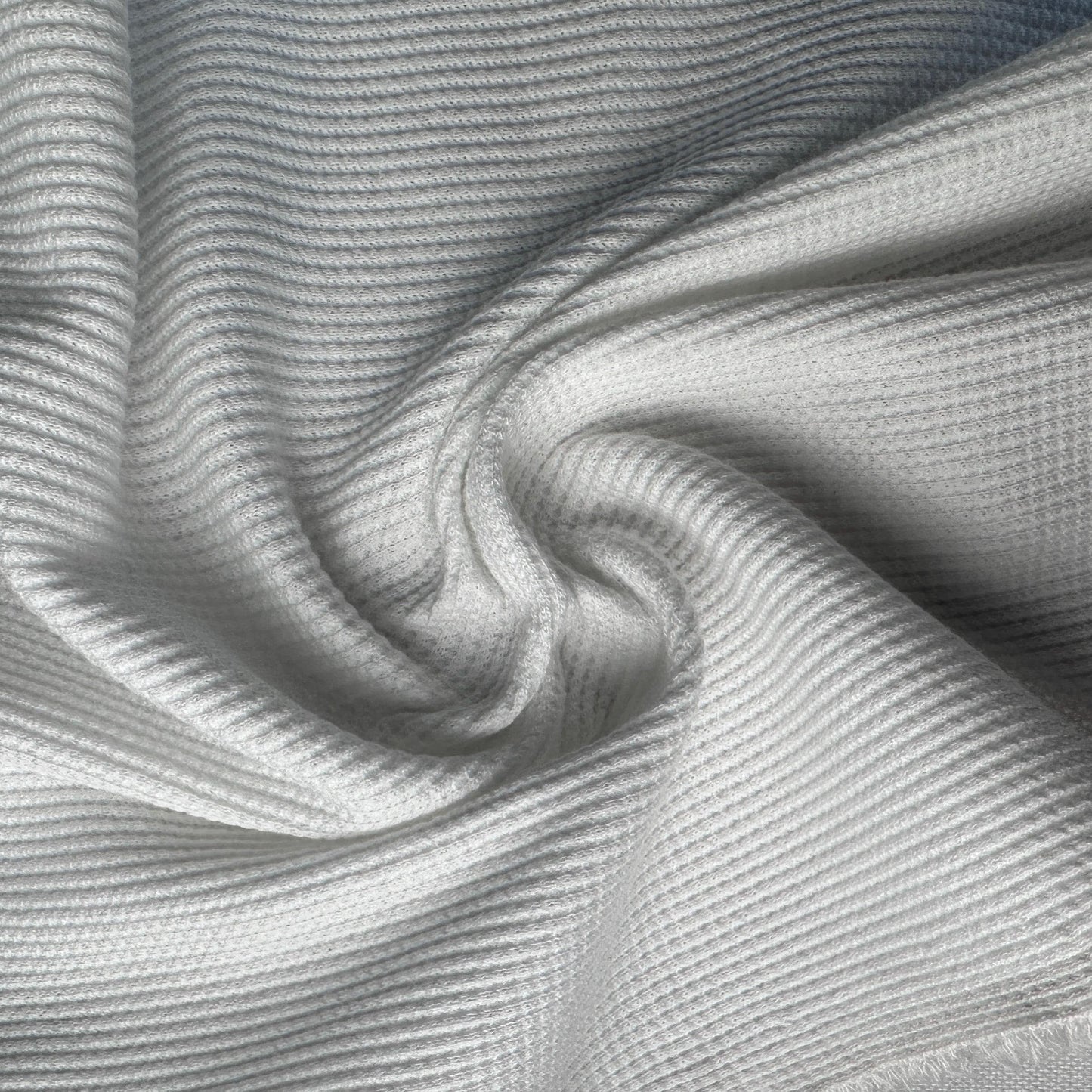 Cotton Baby Thermal Fabric – White 9 oz | Soft Waffle Knit 5% Spandex by the Yard