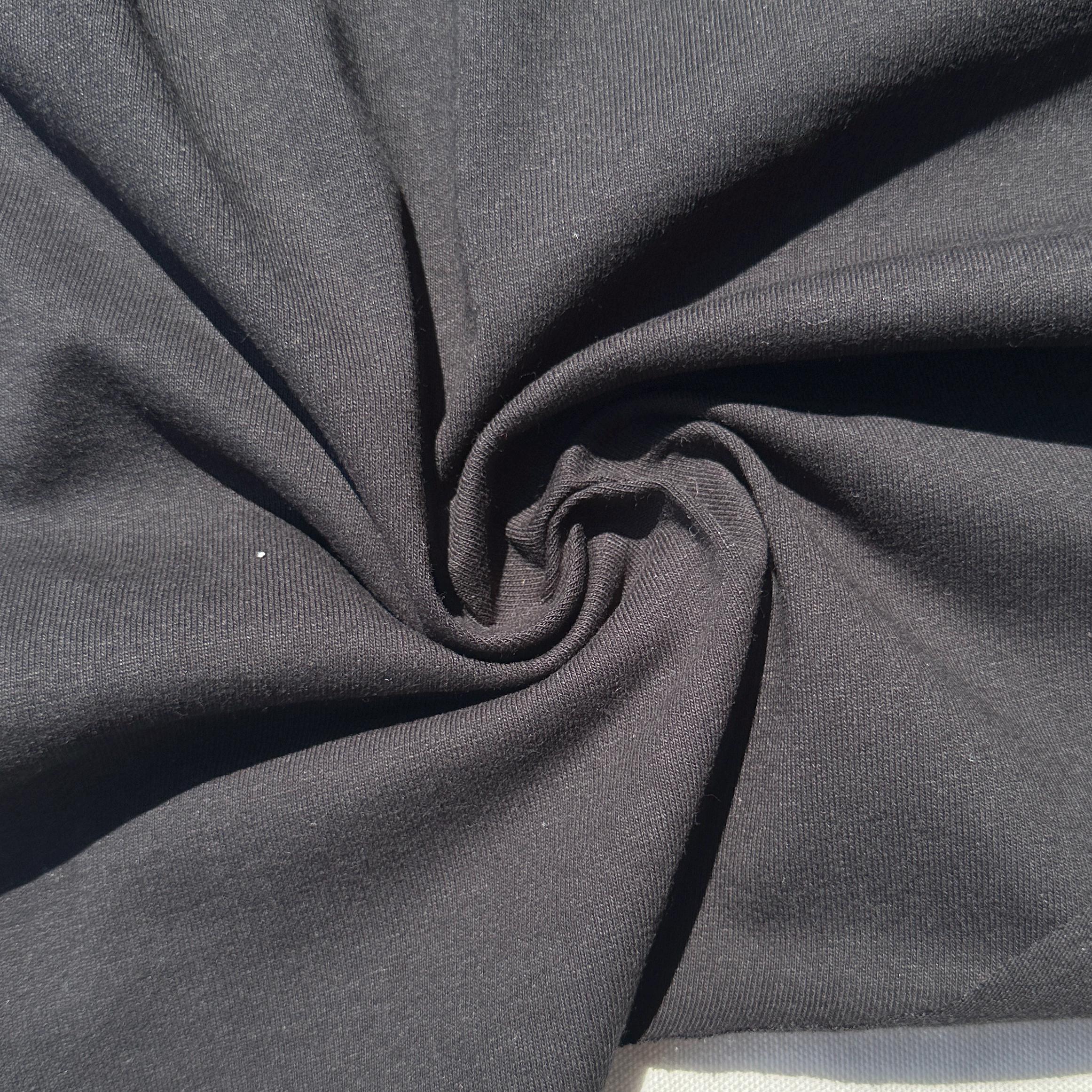 100% Cotton Jersey Charcoal Gray Knit Medium-Heavy Weight Eco-Friendly Fabric By The Yard 60"