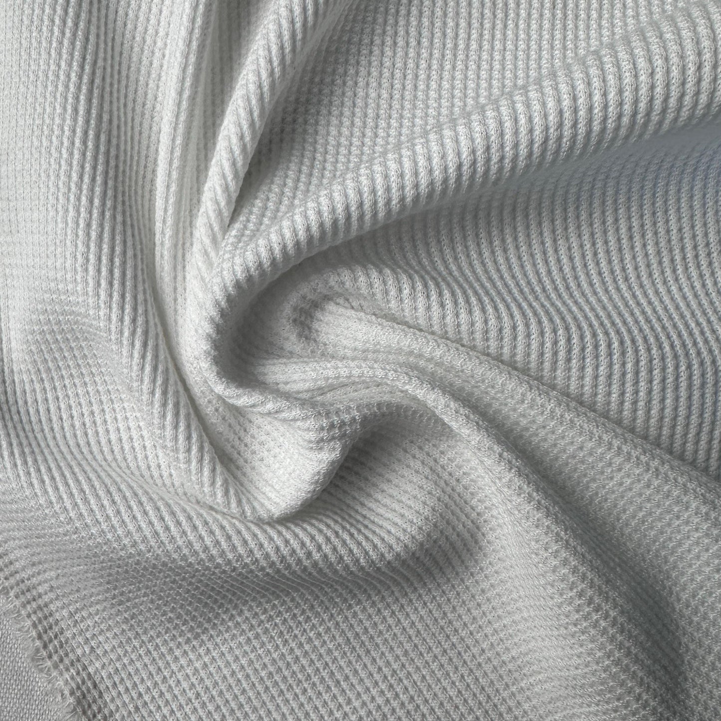 Cotton Baby Thermal Fabric – White 9 oz | Soft Waffle Knit 5% Spandex by the Yard