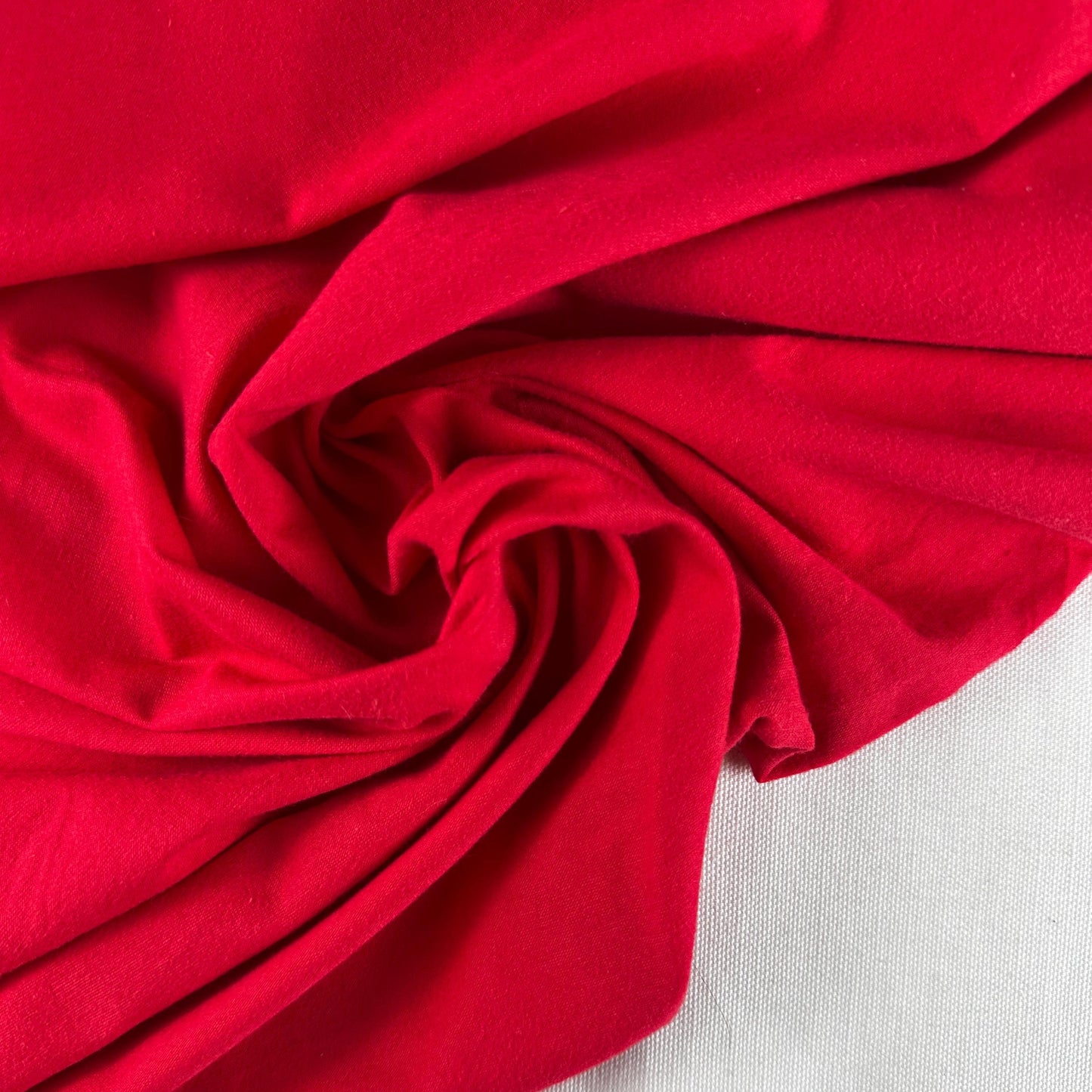 Red Cotton Jersey Spandex 10 oz Medium Weight Eco-Friendly Sustainable Fabric By the Yard