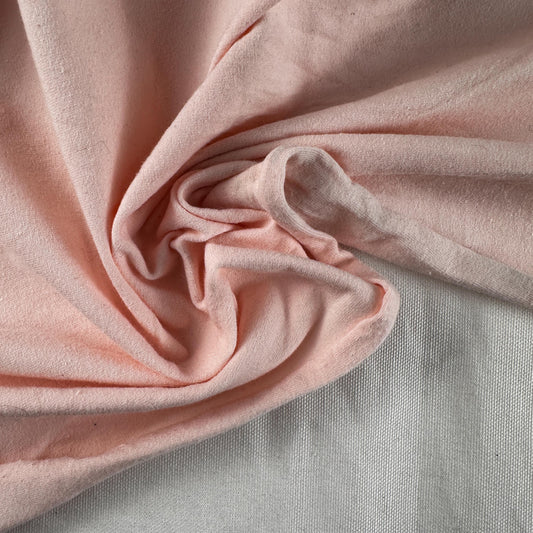 Baby Pink Cotton Jersey Spandex 10 oz Medium Weight Eco-Friendly Sustainable Fabric By the Yard