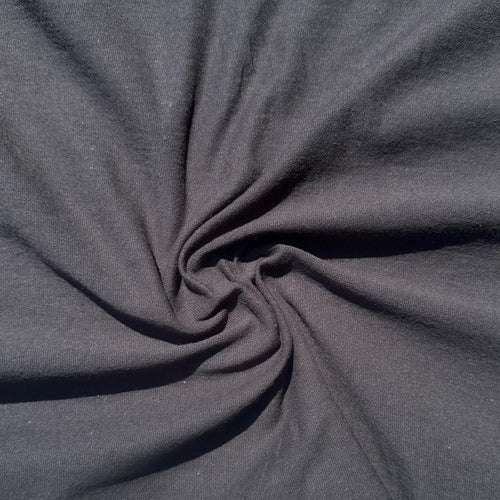 100% Cotton Jersey Black Knit Medium-Heavy Weight Eco-Friendly Fabric By The Yard 60"