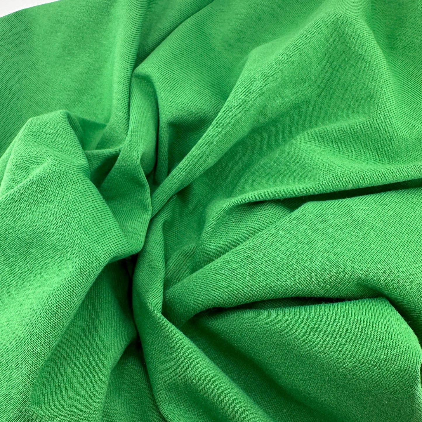 Cotton Waffle Thermal Fabric – Lawn Green 9 oz | Soft Jersey Waffle Thermal 5% Spandex by the Yard