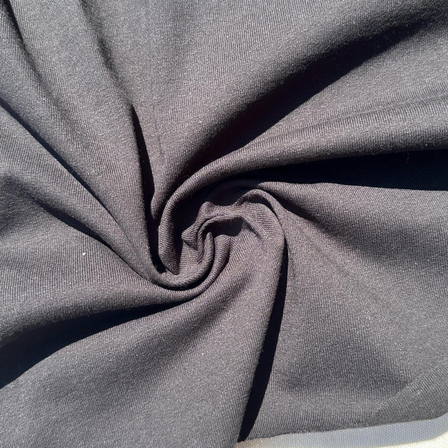 100% Cotton Jersey Charcoal Gray Knit Medium-Heavy Weight Eco-Friendly Fabric By The Yard 60"