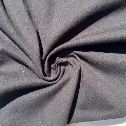 100% Cotton Jersey Charcoal Gray Knit Medium-Heavy Weight Eco-Friendly Fabric By The Yard 60"