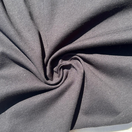 100% Cotton Jersey Charcoal Gray Knit Medium-Heavy Weight Eco-Friendly Fabric By The Yard 60"