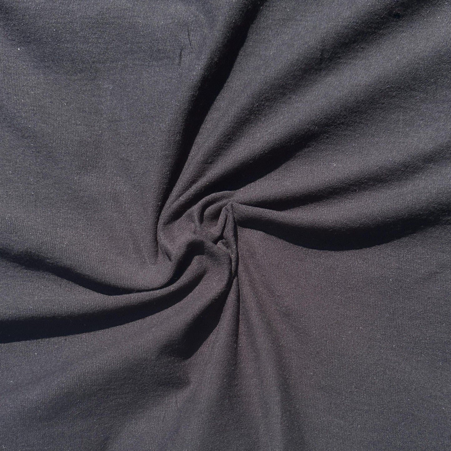 100% Cotton Jersey Black Knit Medium-Heavy Weight Eco-Friendly Fabric By The Yard 60"