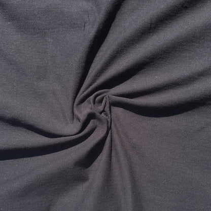 100% Cotton Jersey Black Knit Medium-Heavy Weight Eco-Friendly Fabric By The Yard 60"
