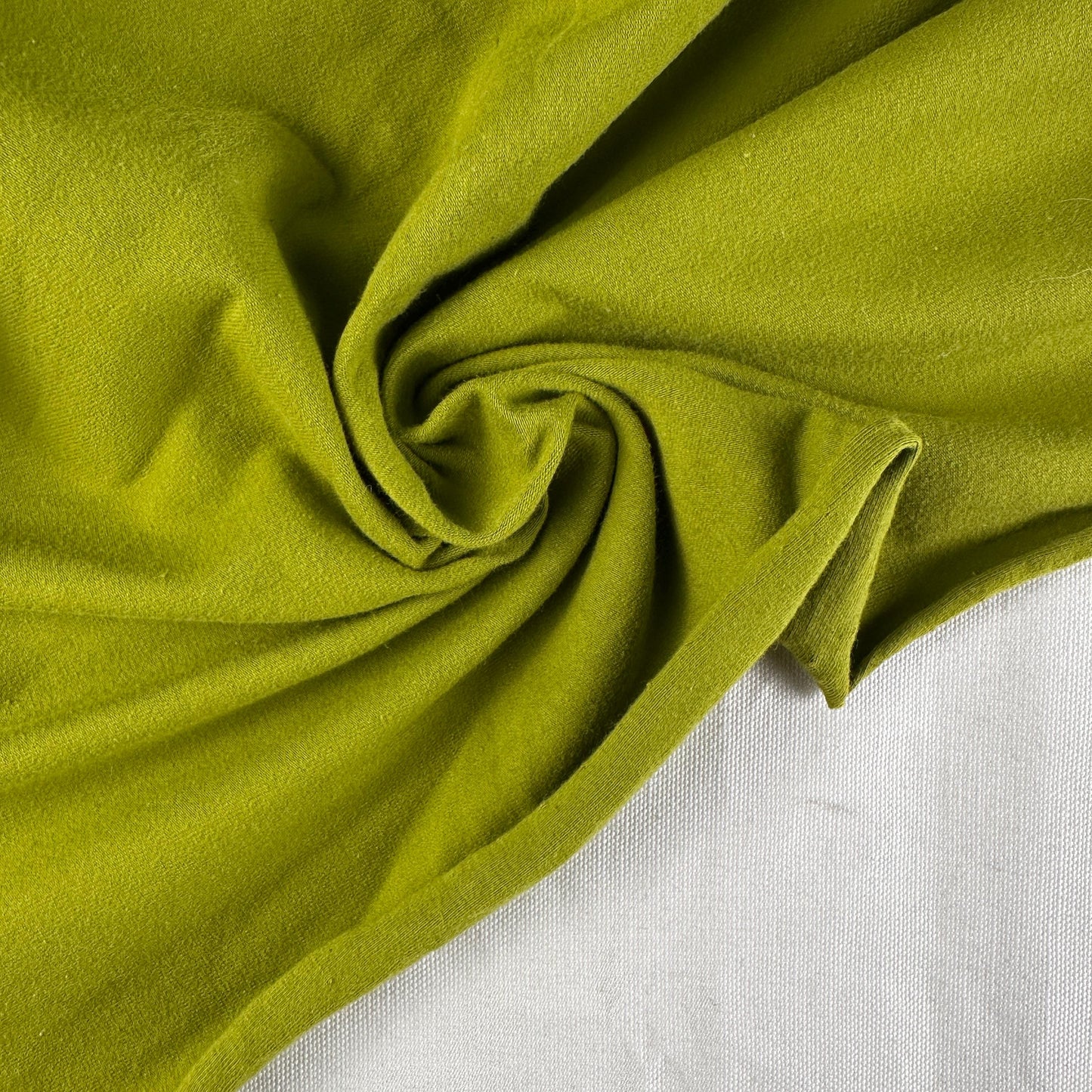 Moss Green Cotton Jersey Spandex 10 oz Medium Weight Eco-Friendly Sustainable Fabric By the Yard