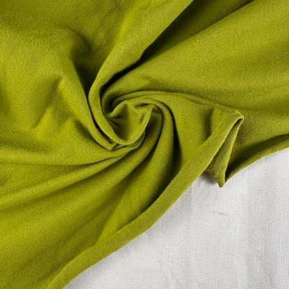 Moss Green Cotton Jersey Spandex 10 oz Medium Weight Eco-Friendly Sustainable Fabric By the Yard