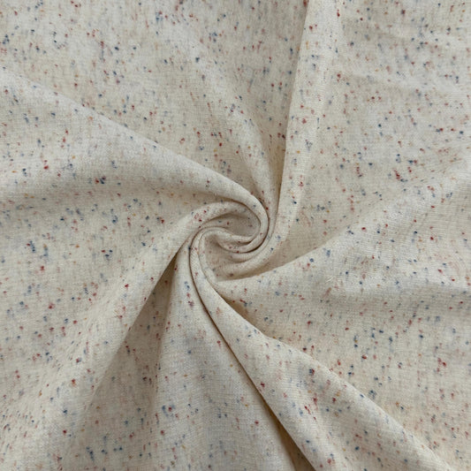Light French Terry Rainbow Confetti Cotton Fabric | 9 OZ Knit Sweatshirt Fabric By The Yard